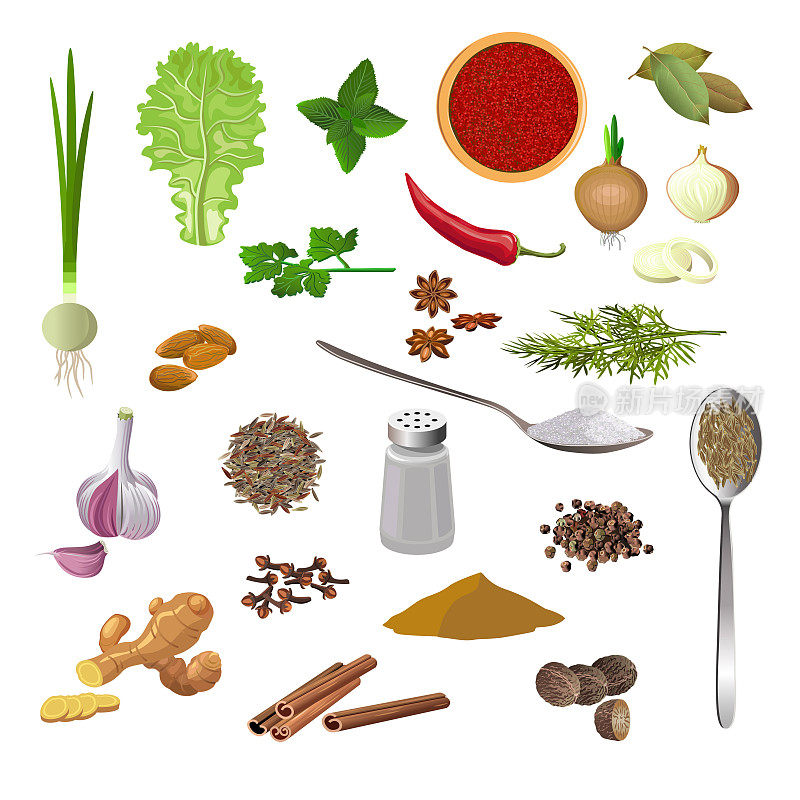 Seasonings, herbs and spices